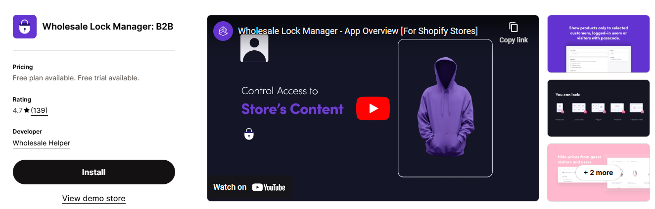 Wholesale Lock Manager: B2B